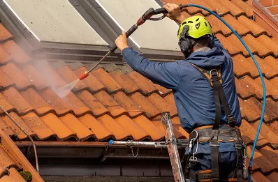 Démoussage et hydrofuge de toiture à Goulles
